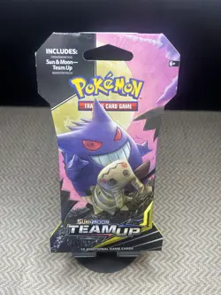 Pokemon TCG Sun & Moon Team Up Sleeved Blister Booster Pack Gengar Mimikyu - Image 1