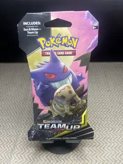 Pokemon TCG Sun & Moon Team Up Sleeved Blister Booster Pack Gengar Mimikyu - Image 4