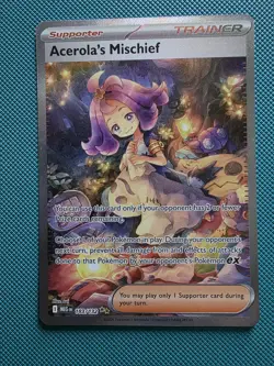Acerolas Mischief Pokemon 183/132 TCG Mega Evolution Holo - Image 1