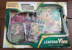 POKEMON TCG Leafeon VStar Special Collection Box Sealed Sword & Shield Boosters - Image 1