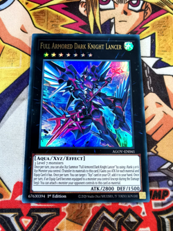 Full Armored Dark Knight Lancer agov-en041 1st Edition (NM) Ultra Rare Yu-Gi-Oh! - Image 1