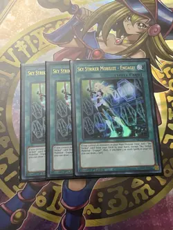 Yugioh! 3x NM Sky Striker Mobilize Engage! 1st Edition (Ultra Rare) MAMA-EN009 - Image 1
