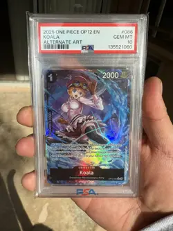 2025 ONE PIECE JPN OP12-LEGACY OF THE MASTER ALTERNATE ART #086 KOALA PSA 10 - Image 1