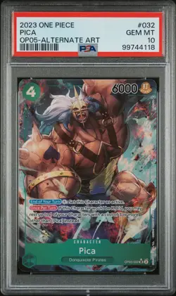 2023 ONE PIECE OP05-AWAKENING OF THE NEW ERA ALTERNATE ART #032 PICA PSA 10 - Image 1