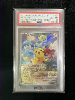 PSA 10 GEM MINT Pikachu 001/SV-P SV Promo Japanese Pokemon Card - Image 4