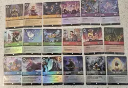 DISNEY LORCANA FABLED FOIL EPIC COMPLETE SET (X18 Cards) - Image 1