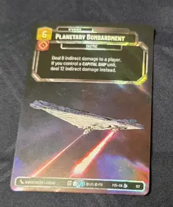 Star Wars Unlimited Planetary Bombardment Prizewall Card Sector EU SWU JTL Set 6 - Image 1