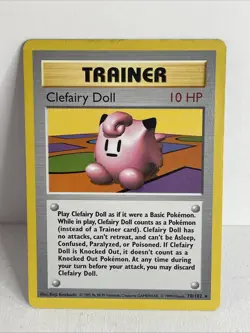 Clefairy Doll 070/102 Base Set Trainer Card Vintage WOTC TCG - Image 1