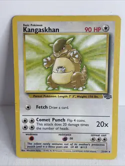 Pokemon TCG Kangaskhan Jungle 21/64 WOTC 1999 Regular Rare Card - Image 1