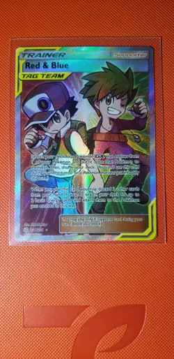 Pokemon TCG Cosmic Eclipse Holo Full Art Ultra Rare Card Red/Blue, 234/236 - Image 1
