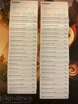MTG Lord of the Rings Tale of Middle Earth Full Set of Art Cards (All 81 Cards) - Image 2