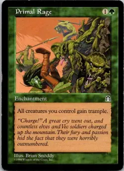 MTG Magic The Gathering Primal Rage Stronghold Played See Scan A - Image 1