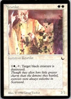 MTG Magic The Gathering Exorcist The Dark Played See Scan - Image 1