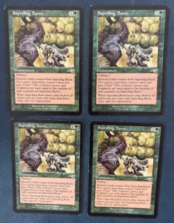 MTG 4X NEMESIS SAPROLING BURST MAGIC THE GATHERING ENCHANTMENT RARE GREEN - Image 1