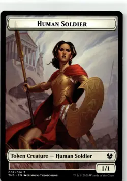 NM Human Soldier // Wall Double-Sided Token T Theros Beyond Death 2 // 14 - Buy - Image 1
