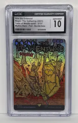 MTG LOTR Hew of Entwood / Borderless Poster (Foil) #737 - CGC 10 - Image 1