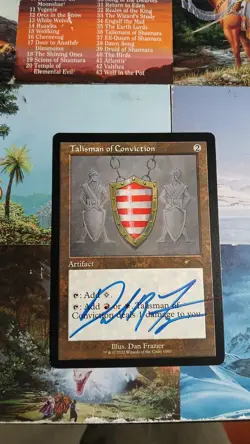 MTG Talisman of Conviction Secret Lair Retro Frame signed - Image 1