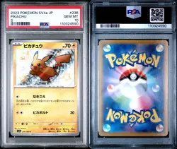 Pokemon Pikachu 236/190 Holo Shiny Treasure ex PSA 10 - Image 3
