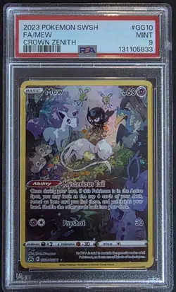 Pokemon Mew TCG Ultra Rare Full Art Galarian Gallery Crown Zenith GG10/GG70 PSA9 - Image 1