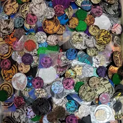 Pokemon TCG Official Lot of 10 Coins - NO DUPLICATES Jumbo Regular Authenthic - Image 1