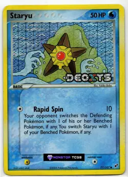 Staryu 77/107 Pokemon TCG EX Deoxys Reverse Holo Stamped - Image 1