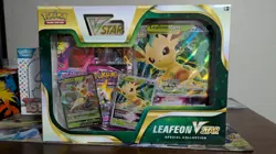 Pokemon TCG Leafeon Vstar Special Collection Box Sealed Evolving Skies Pack - Image 1