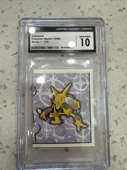 Pokemon Alakazam #219 Merlin Sticker CGC 10 Mint - Image 1