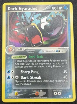 Dark Gyarados 36/109 Team Rocket Returns Non Holo Uncommon Pokemon TCG MP - Image 1