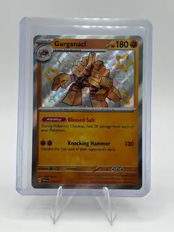Pokemon TCG Garganacl 178/091 S&V: Paldean Fates Shiny Holo Rare NM Condition - Image 1
