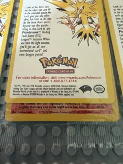 POKEMON SEALED ALL 3 Movie Promo Legendary Birds Moltres Articuno Zapdos WOTC - Image 3