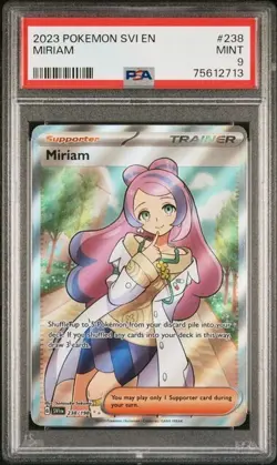 PSA 9 MINT Miriam 238/198 Scarlet & Violet FA Ultra Rare Holo Trainer Pokemon - Image 1