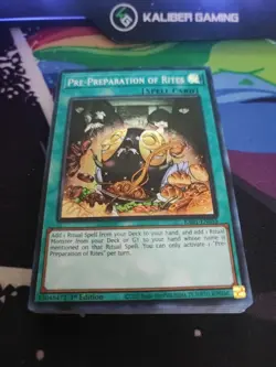 Pre-Preparation Of Rites RA01-EN055 1st Ed Super Rare Rarity Collection Yu-Gi-Oh - Image 1
