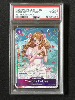 Charlotte Pudding (Alternate Art) OP11-070 A Fist of Divine Speed Foil PSA 10 - Image 1
