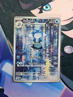 Pokemon TCG Poliwhirl Full Art 176/165 151 Card NM/M Condition - Image 1