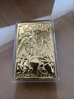 Pokemon 1999 Charizard 23K Gold Plated Trading Card Bar - Burger King Vintage - Image 1