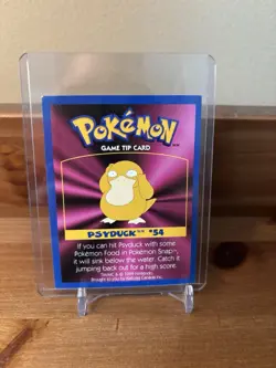 Pokemon Psyduck #54 Game Tip Card Kellogg Canada Played Condition - Image 1