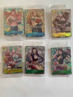 One Piece TCG EXCLUSIVE Asia Mini Tin Vol 2 Set of 6 Promo Foil Cards 5X - Image 1