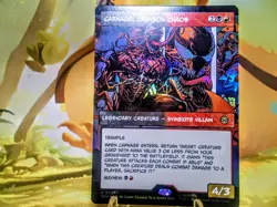 Carnage Crimson Chaos rare foil magic the gathering spider-man trading card - Image 1