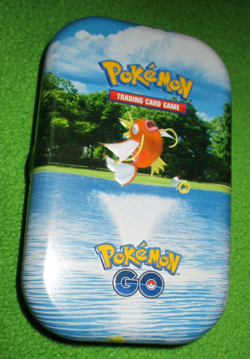 Pokemon Go Trading Card Game TCG Empty Mini Tin Magikarp #129 Art Card & Coin - Image 1