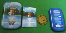 Pokemon Go Trading Card Game TCG Empty Mini Tin Magikarp #129 Art Card & Coin - Image 3