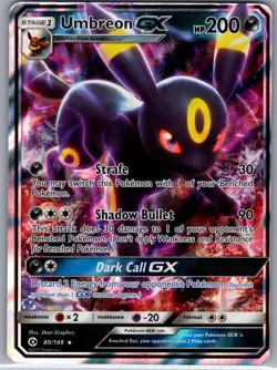 Umbreon GX 80/149 SM Base Set - Pokemon Card - NM - Image 1