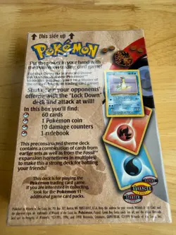 Pokemon Card Fossil Set, LockDown Theme Deck WOTC 1999, New & Sealed - Image 2