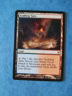 MTG Magic the Gathering SCALDING TARN ZENDIKAR LP (b) ACTUAL PICTURES - Image 1