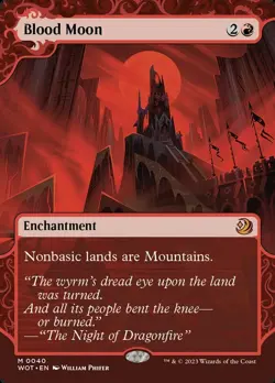 WOT BLOOD MOON 1x Rare Magic Wilds of Eldraine Enchanting Tales MTG NM - Image 1