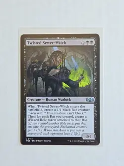Twisted Sewer Witch - Wilds Of Eldraine - LP - MTG Magic - Uncommon - Creature - Image 1