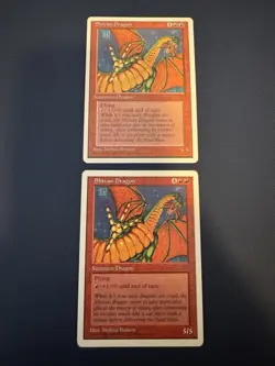 MTG - Magic The Gathering - Shivan Dragon X 2 - Revised - NP/NM! - Image 1