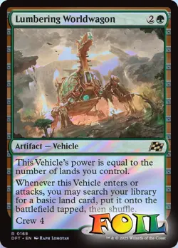 Lumbering Worldwagon 0168 MTG Aetherdrift Rare NP Foil - Image 1