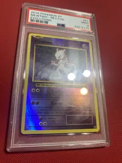 2016 Pokemon XY Evolutions Mewtwo Reverse Foil #51 PSA 9 Card TCG - Image 3