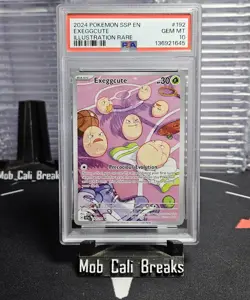 2024 Pokemon Ssp En-Surging Sparks Illustration Rare Exeggcute #192 PSA 10 - Image 1