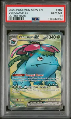 2023 POKEMON MEW EN-151 ULTRA RARE #182 VENUSAUR EX PSA 10 - Image 1
